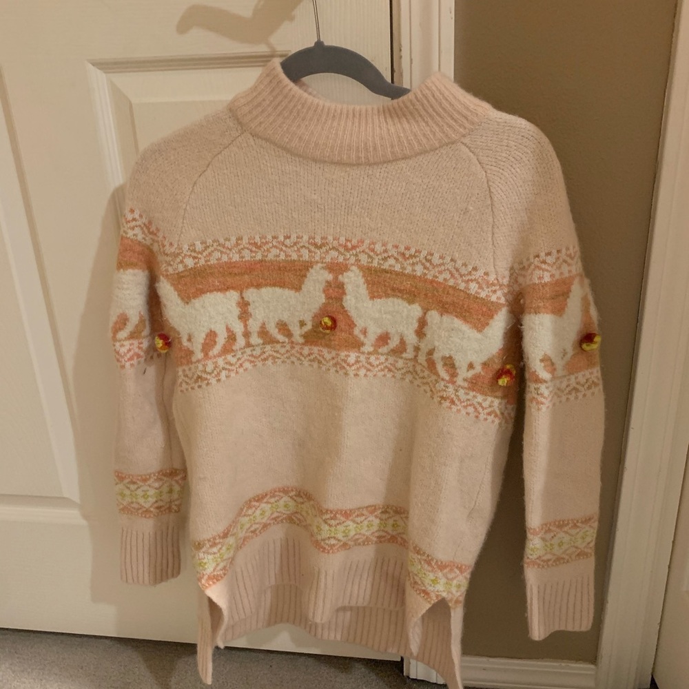 Anthropologie llama sweater